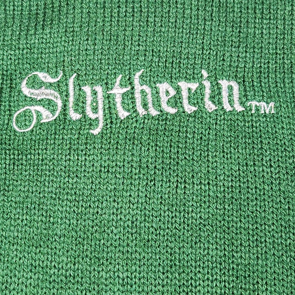 HARRY POTTER Slytherin Cardigan Sweater Unisex Small Green Wizarding World Snake - Picture 4 of 6